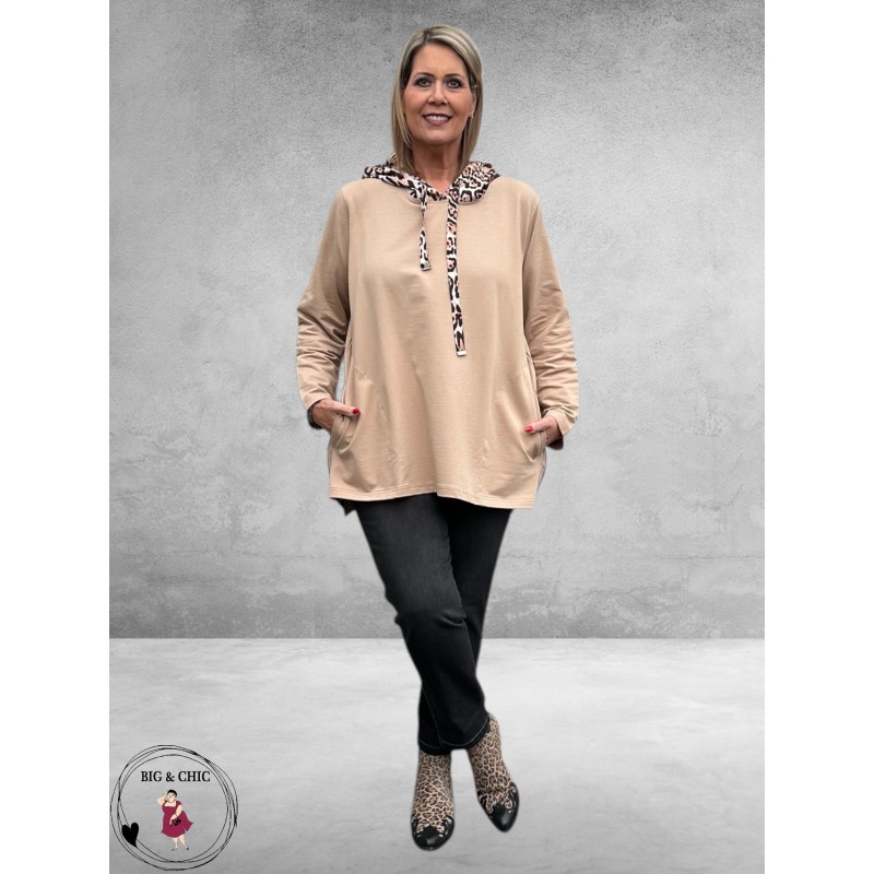 VERSION Sweater Zand /Luipaard