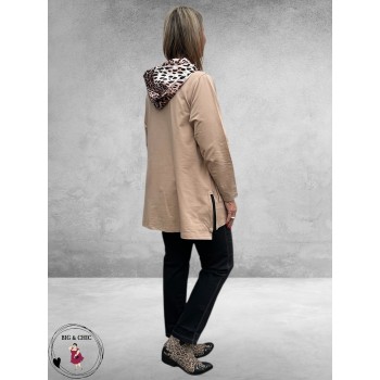 VERSION Sweater Zand /Luipaard