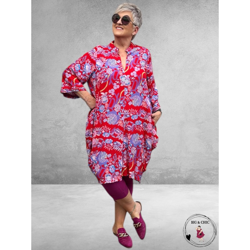 Vincenzo Allocca Tuniek-Jurk Ballon Rood-Paars