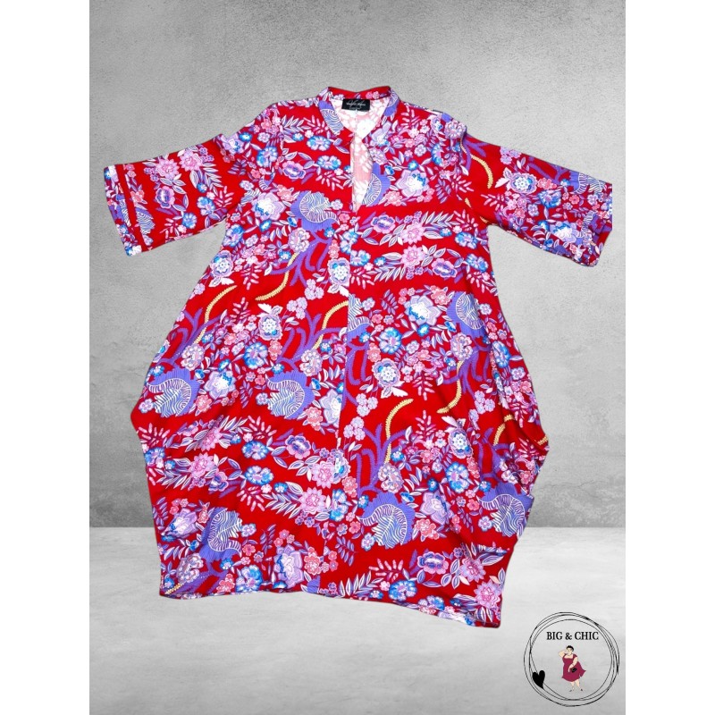 Vincenzo Allocca Tuniek-Jurk Ballon Rood-Paars