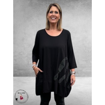 VINCENZO ALLOCCA Tuniek Zwart Abstract