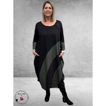 VINCENZO ALLOCCA Jurk Zwart Leerlook