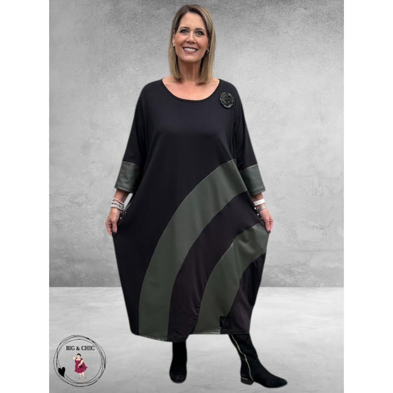 VINCENZO ALLOCCA Jurk Zwart Leerlook