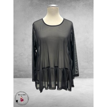 VINCENZO ALLOCCA Shirt Zwart Tule