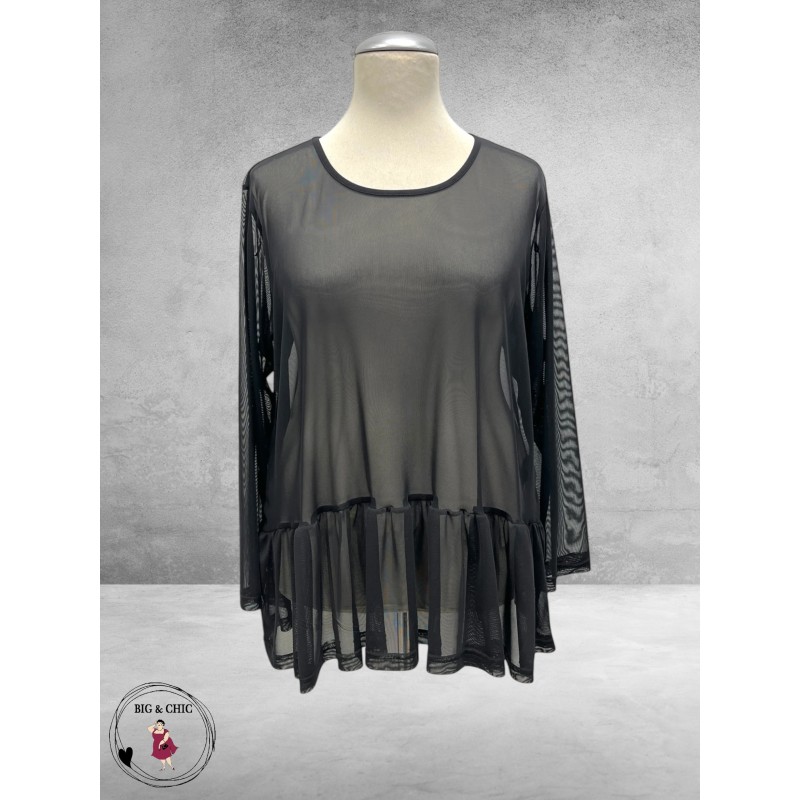 VINCENZO ALLOCCA Shirt Zwart Tule