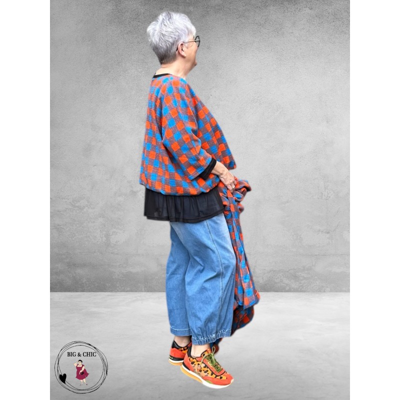 VINCENZO ALLOCCA Shirt Oranje/Blauw