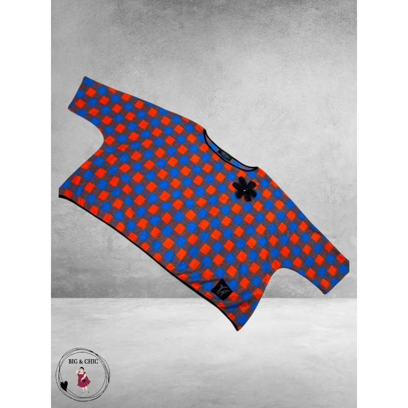 VINCENZO ALLOCCA Shirt Oranje/Blauw