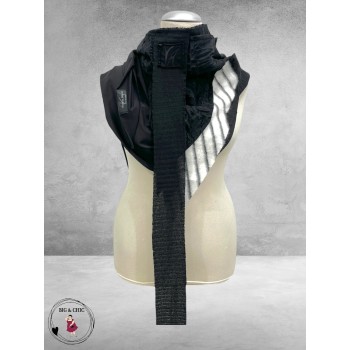 VINCENZO ALLOCCA Sjaal Bontje Zwart/Wit