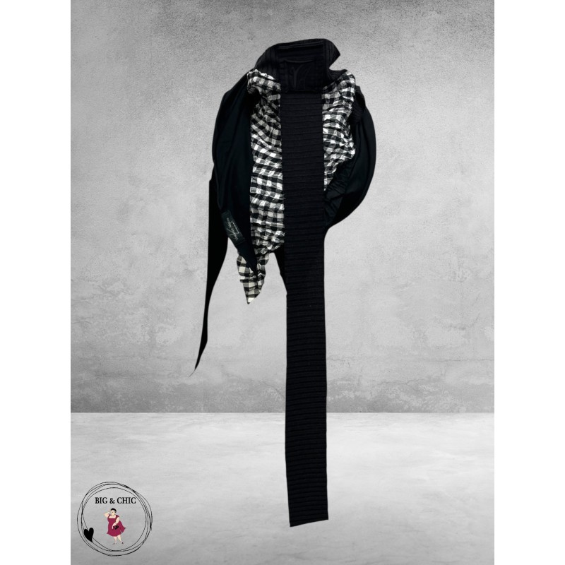 VINCENZO ALLOCCA Sjaal Zwart/Wit Ruitje