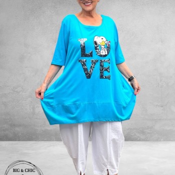 Vincenzo Allocca Tuniek Snoopy Turquoise