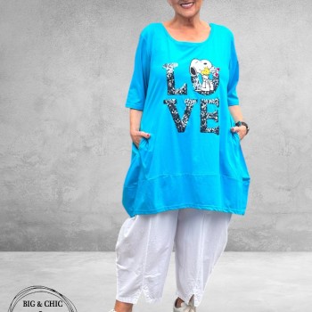 Vincenzo Allocca Tuniek Snoopy Turquoise