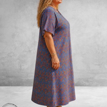 Vincenzo Allocca Jurk Lang Oranje-Turquoise