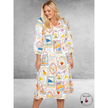 YOEK Jurk Tropicana Met Kant