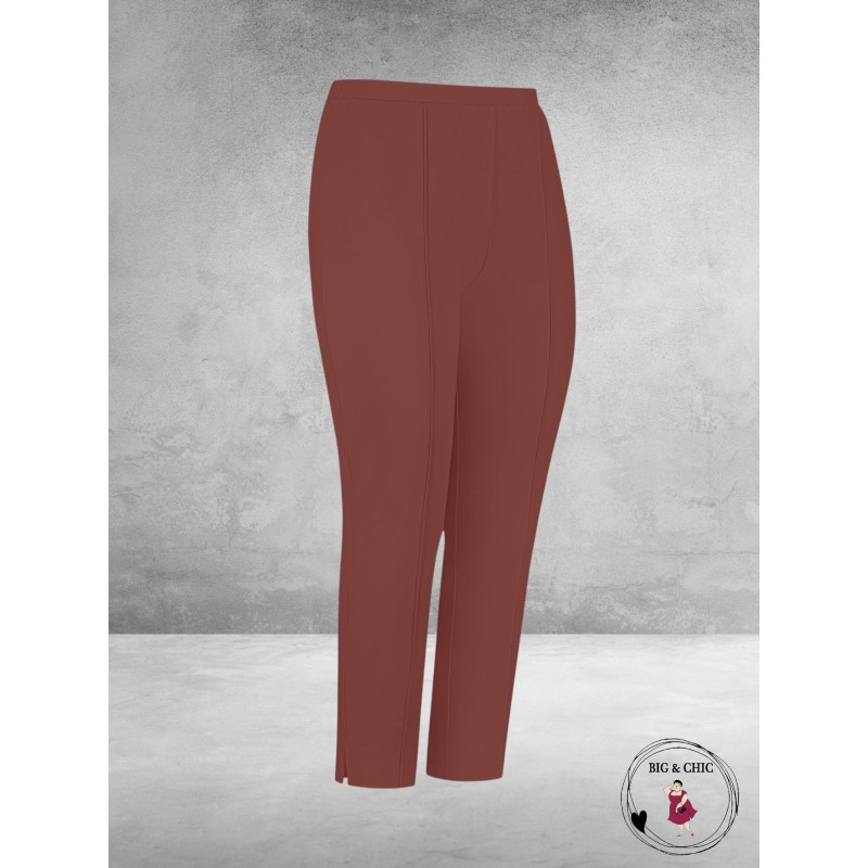 PLUS BASICS Broek 7/8 CACAO