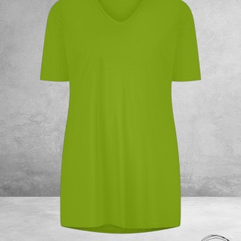 Plus Basics  Shirt Tee V-Neck KIWI