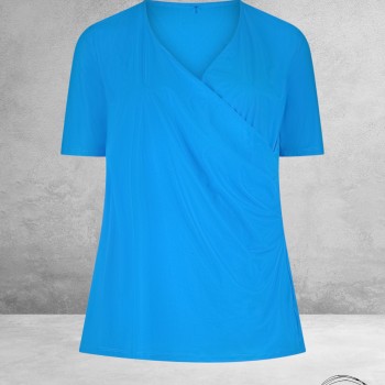 Plus Basics Wrap Top Azur