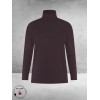 PLUS BASICS Shirt TURTLE NECK PRUNE