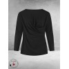 Plus Basics  Shirt Twisted Langemouw ZWART
