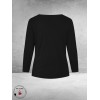Plus Basics  Shirt Twisted Langemouw ZWART