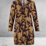 Plus Basics Blazer Long Jacket Elegant Floral