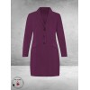 Plus Basics Blazer Long Jacket Burgundy