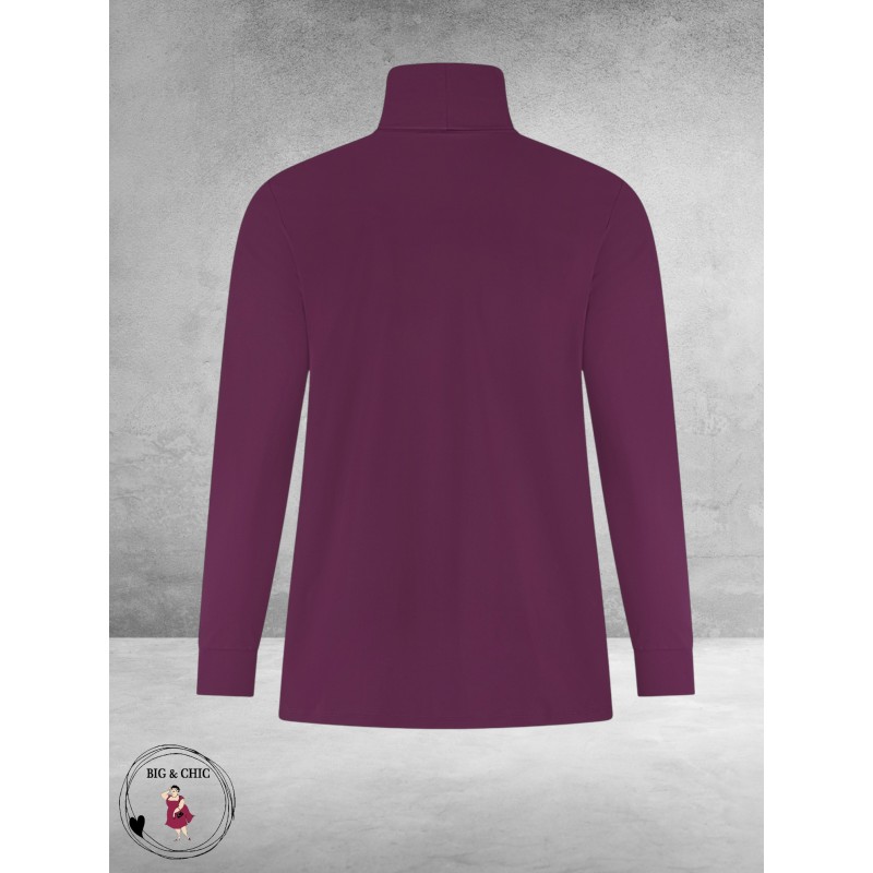 PLUS BASICS Shirt TURTLE NECK Burgundy