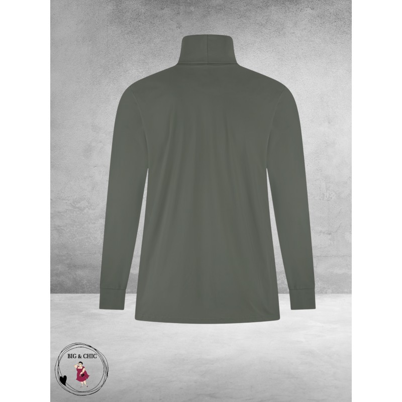 PLUS BASICS Shirt TURTLE NECK Mud
