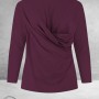 Plus Basics  Shirt Twisted Langemouw Burgundy