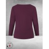 Plus Basics  Shirt Twisted Langemouw Burgundy