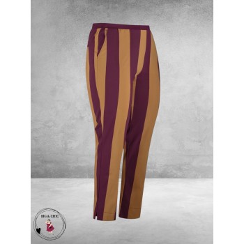 PLUS BASICS Broek/Pants Block Stripe