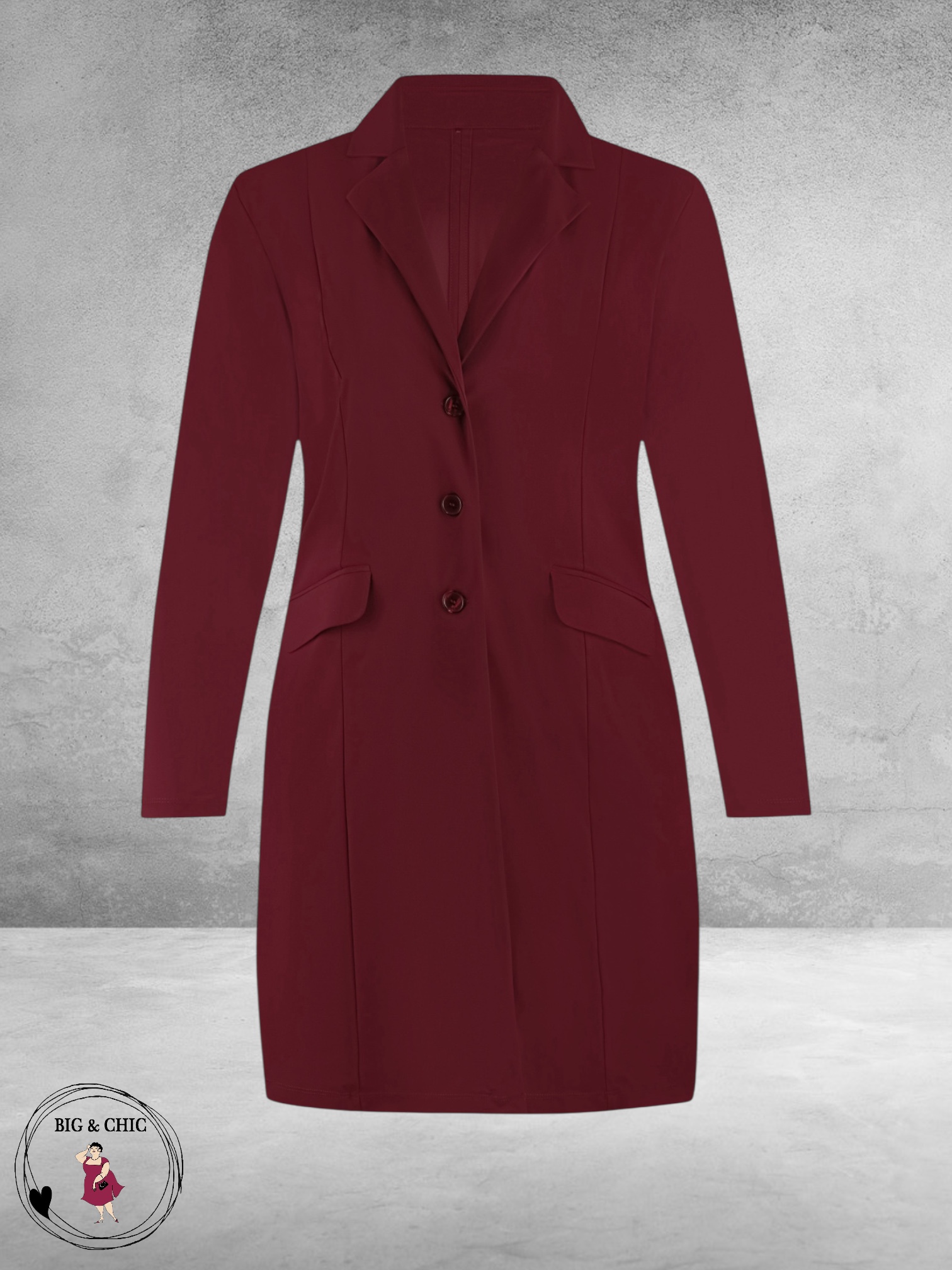 Only Regular fit lange jas met stijgende reverskraag model 'BLAKE LIFE' in bordeaux online kopen | P&C
