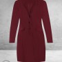 Plus Basics Blazer Long Jacket Berry