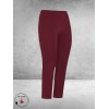 PLUS BASICS Pants Slim Berry