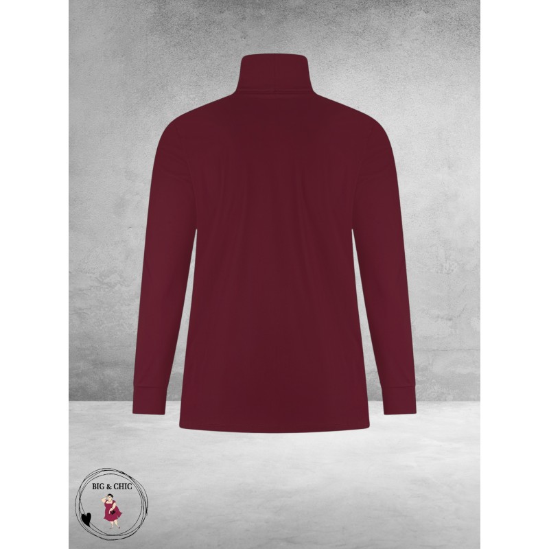 PLUS BASICS Shirt TURTLE NECK Berry