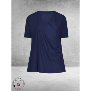 Plus Basics Wrap Top Ink BLUE 