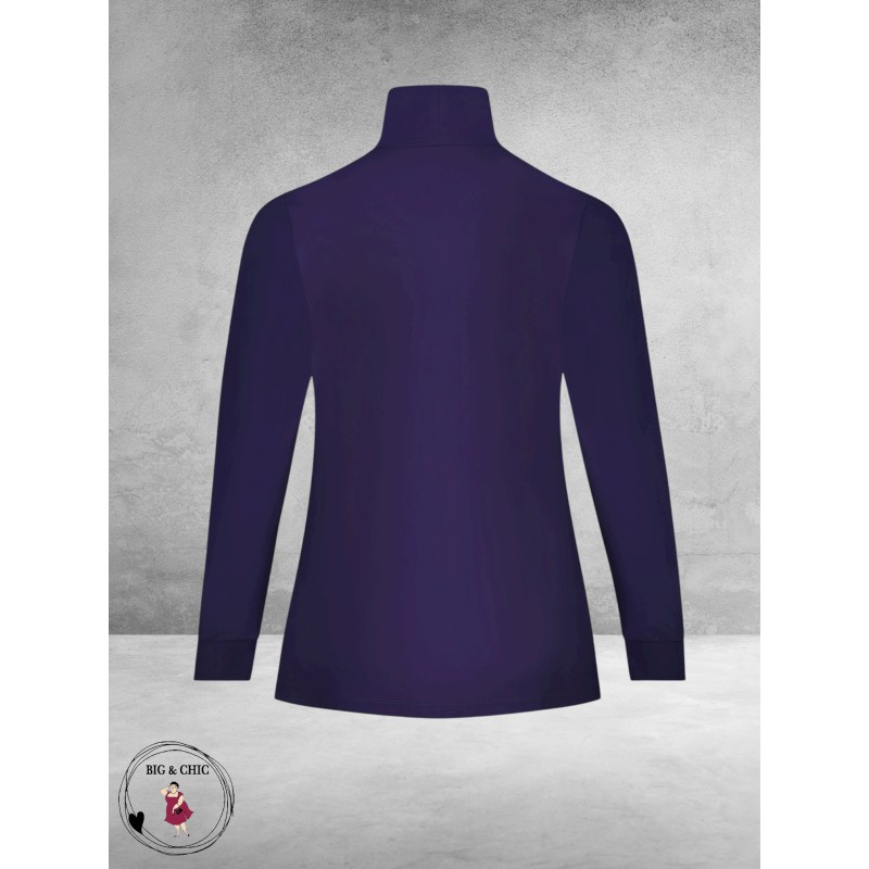 PLUS BASICS Shirt TURTLE NECK Deep Purple
