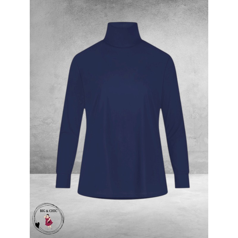 PLUS BASICS Shirt TURTLE NECK Ink Blue