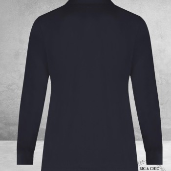 PLUS BASICS Polo Shirt ZWART