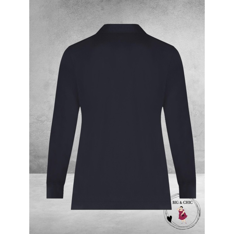 PLUS BASICS Polo Shirt ZWART