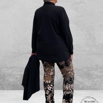 Only-M Col Shirt Sporty Chic Zwart