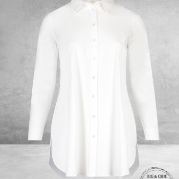 PLUS BASICS Blouse Long WIT