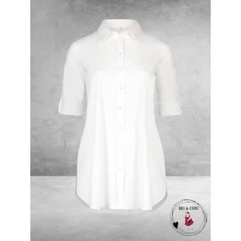 PLUS BASICS Blouse Long WIT