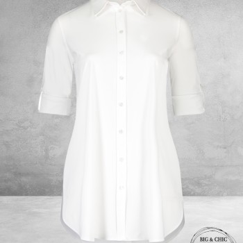 PLUS BASICS Blouse Long WIT