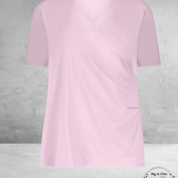 Plus Basics Wrap Top LIGHT PINK