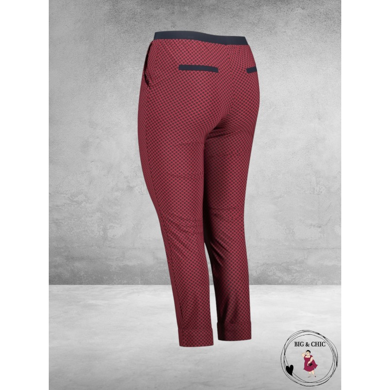 PLUS BASICS Pantalon CUFF DRESSED DOBBY