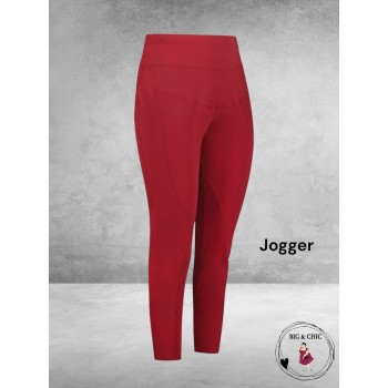 Plus Basics Pants JOGGER Ruby Red