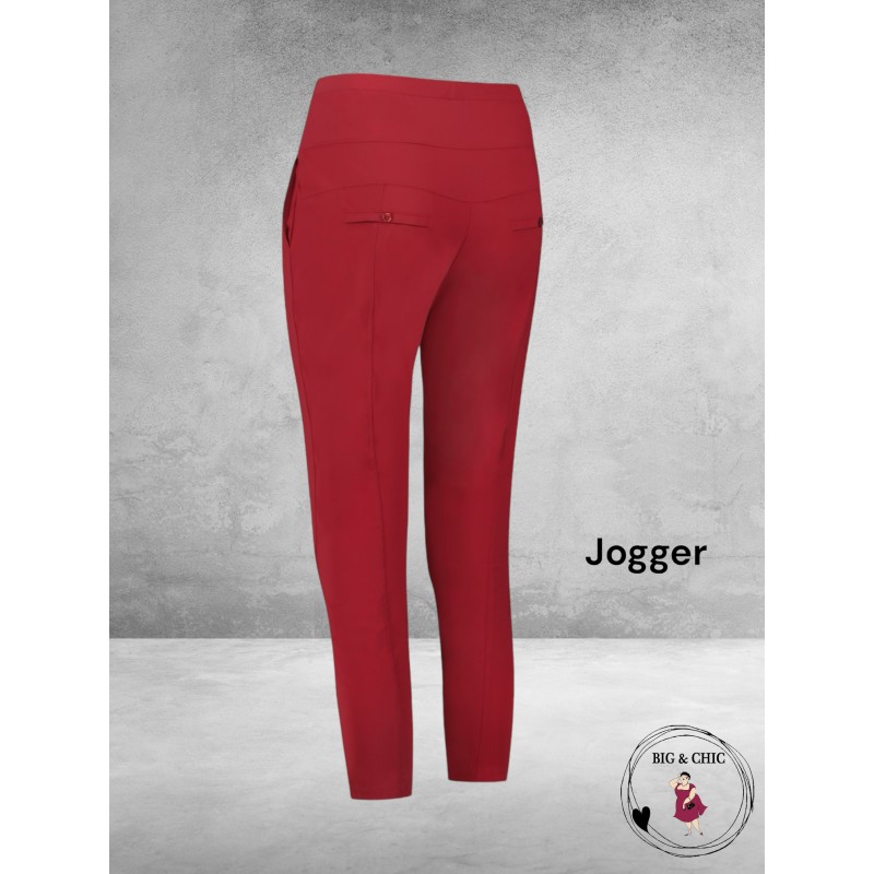 Plus Basics Pants JOGGER Ruby Red