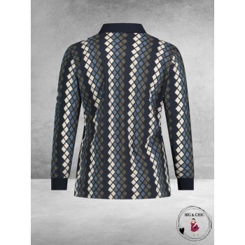 PLUS BASICS Polo Shirt SCOTCH ARGYLE