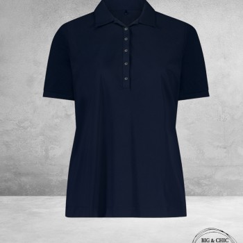 PLUS BASICS Polo Shirt Korte Mouw Navy 