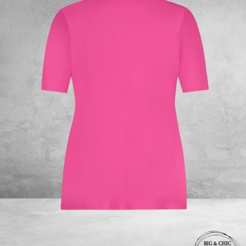 Plus Basics Wrap Top Fuchsia